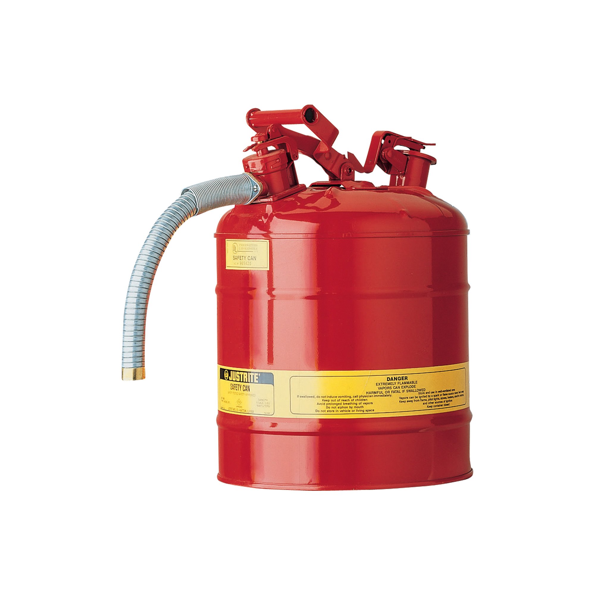 Justrite Safety Gas Can — 5-Gallon Capacity, Type II